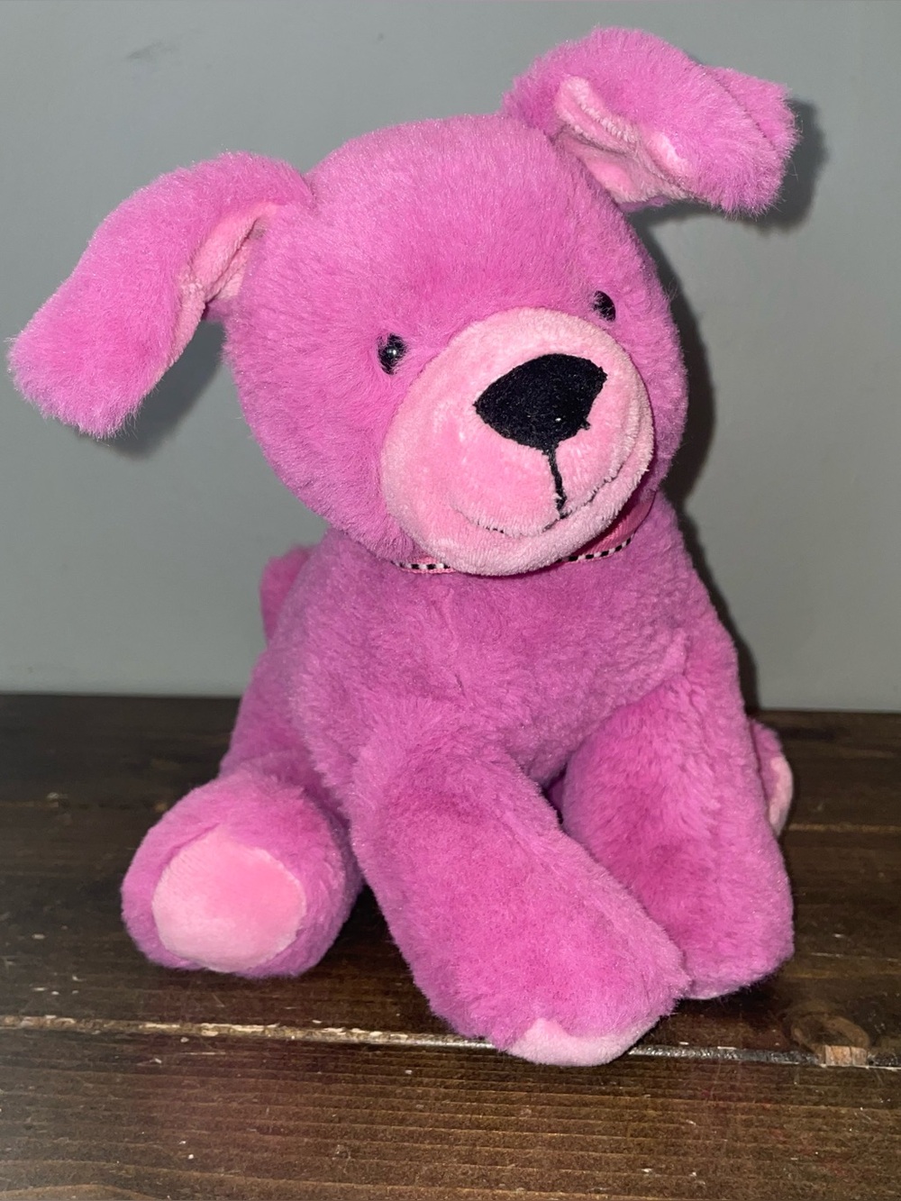 Magenta Purple Pink Stuffed Puppy Dog Plush Gitzy ESSA super soft